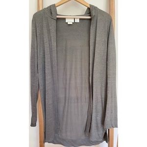 100% Linen Cardigan with Hoodie